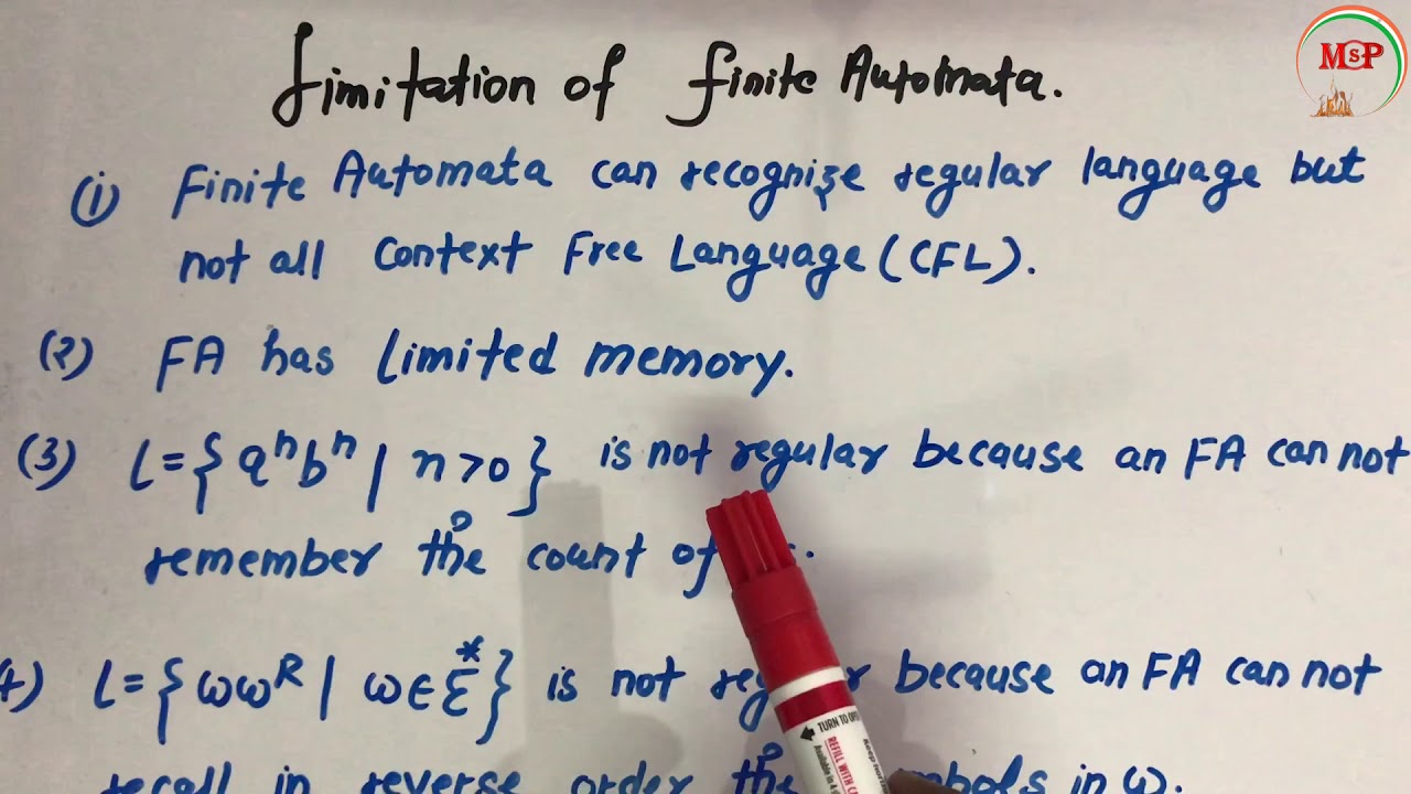 (Ep-25) Automata | Limitation of Automata