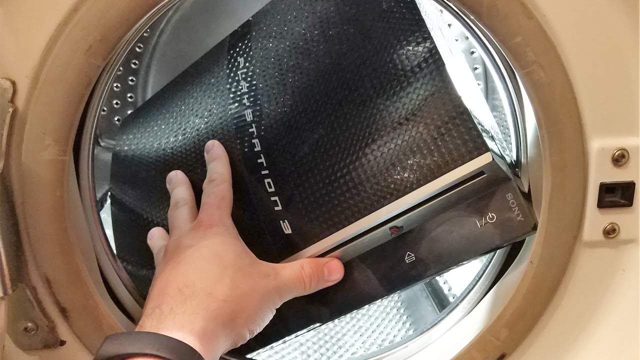 Experiment - Playstation 3 - in a Washing Machine - Centrifuge