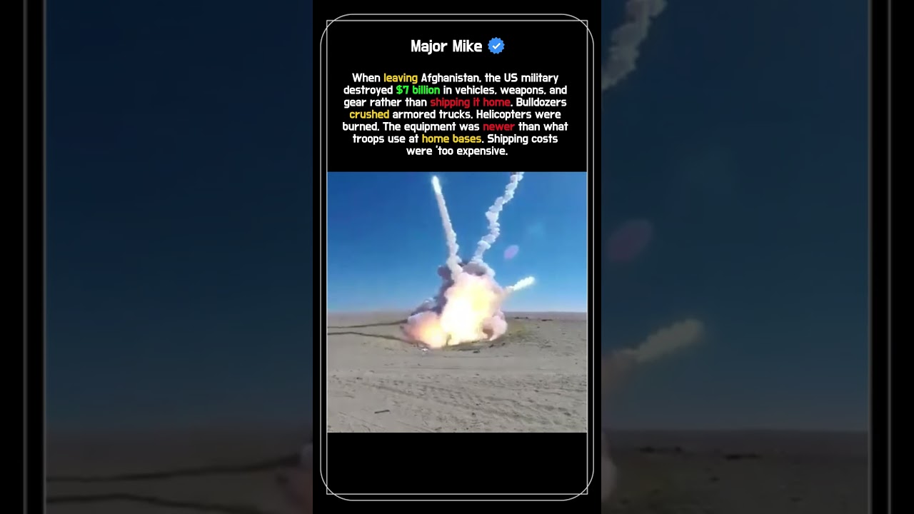 How the US Army Destroyed $7 Billion in Brand New Equipment