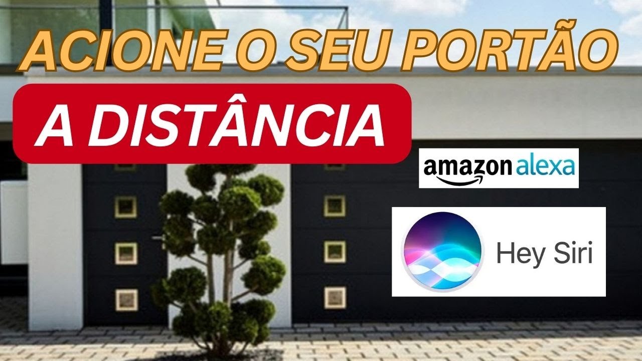 Comande o seu portão automático e porta a distância. Via APP (Celular)   Alexa / Siri / Google