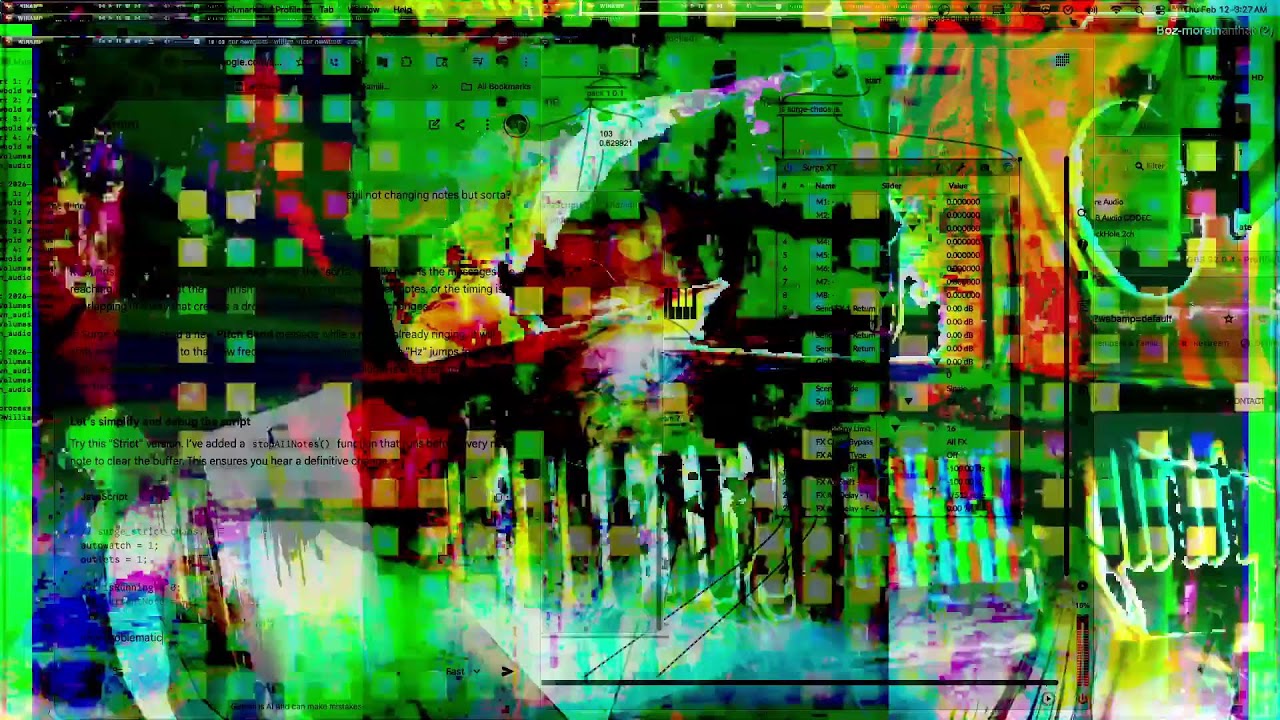 Abstract artsy concrete video experiments with sound and light.