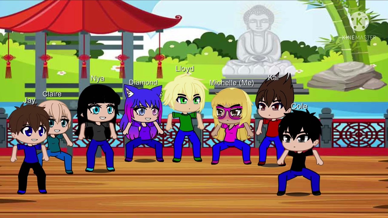 The ninja are dancing together to dance monkey
