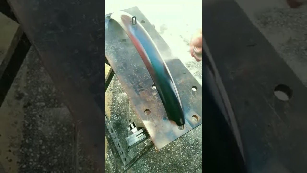 Trying out Rust-Oleum Color Shift Blue Spray #bike #coolstuff #diy #bicycleparts #diyprojects