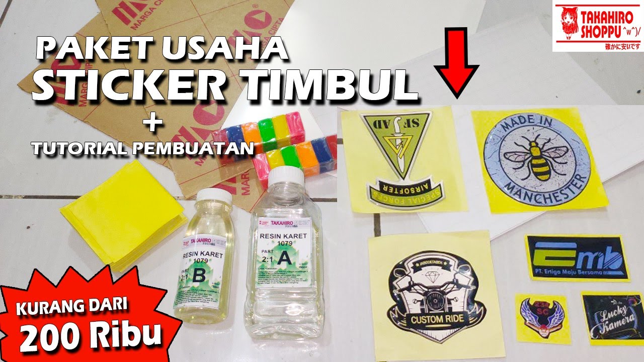PAKET USAHA STICKER RESIN + TUTORIAL LENGKAP. PART#2
