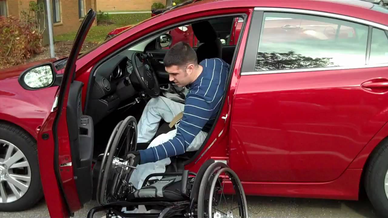 Wheelchair Car Transfer - Josh Brunner - Paraplegic - Mazda 6
