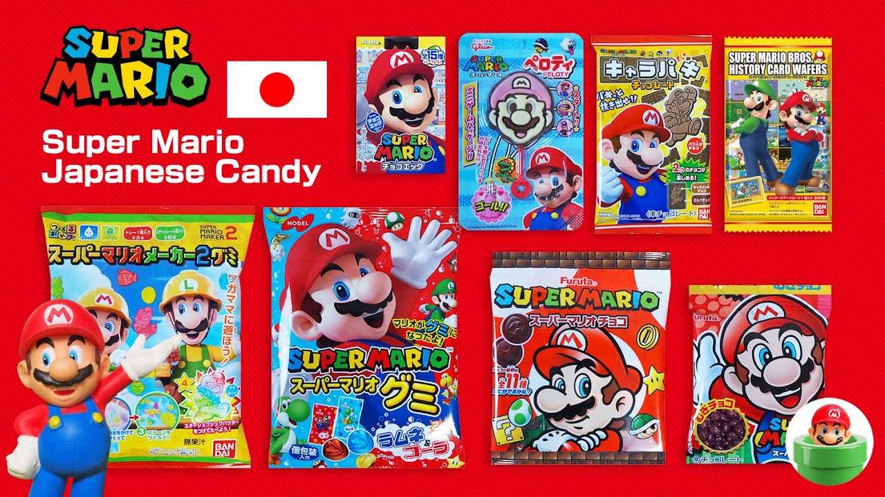 マリオの日本のお菓子を集めて開封してみた！Collect and open Mario's Japanese candys.