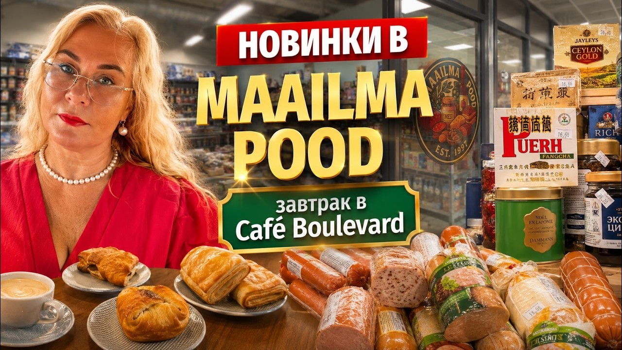 Новинки в MAAILMA POOD 🇪🇪 Завтрак в Caf&eacute; Boulevard ☕Обзор покупок и моё преображение.Насыщенный влог