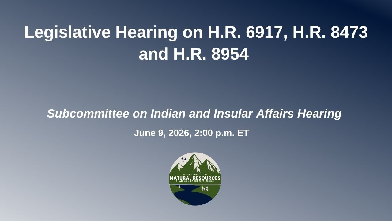 Законодательные слушания по законопроектам H.R. 6917, H.R. 8473 и H.R. 8954