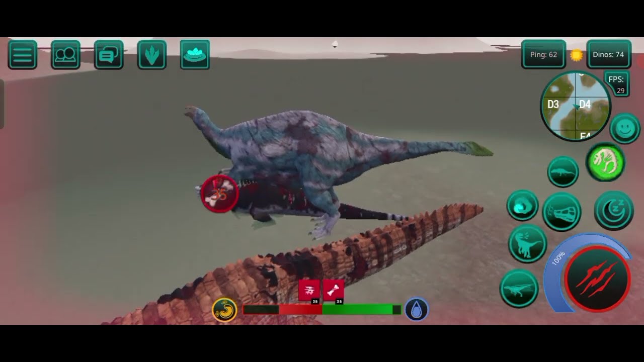 deinocheirus vs China player (FUN) (the cursed isle) (part1) 🦆🦆🦆 #thecursedisle  😅