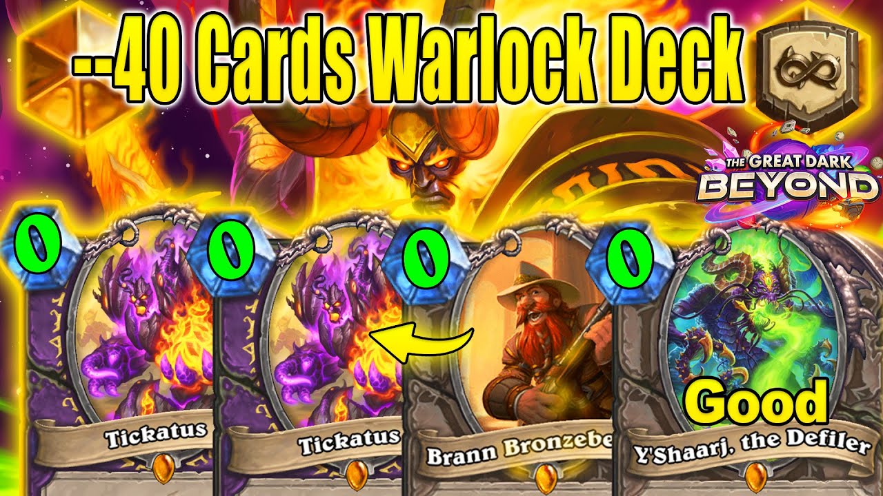 Burning & Eating 40 Cards Warlock 10.0 Deck and Infinite Demons! The Great Dark Beyond | Hearthstone