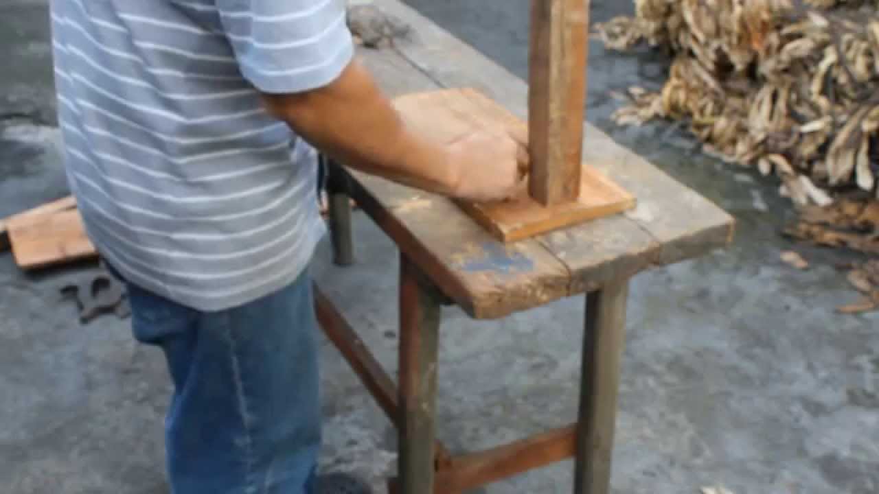 wooden bike stand in Philippines