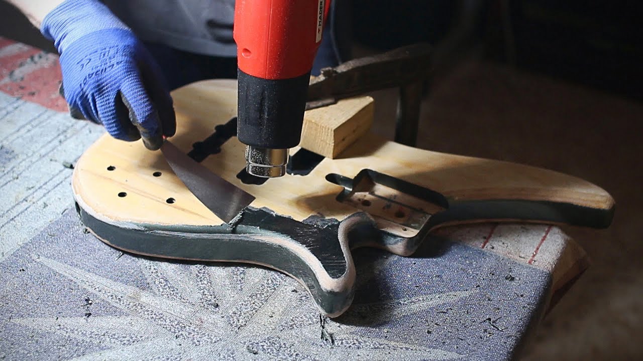 Removing finish & reshaping (Bass customization, part 1/2)