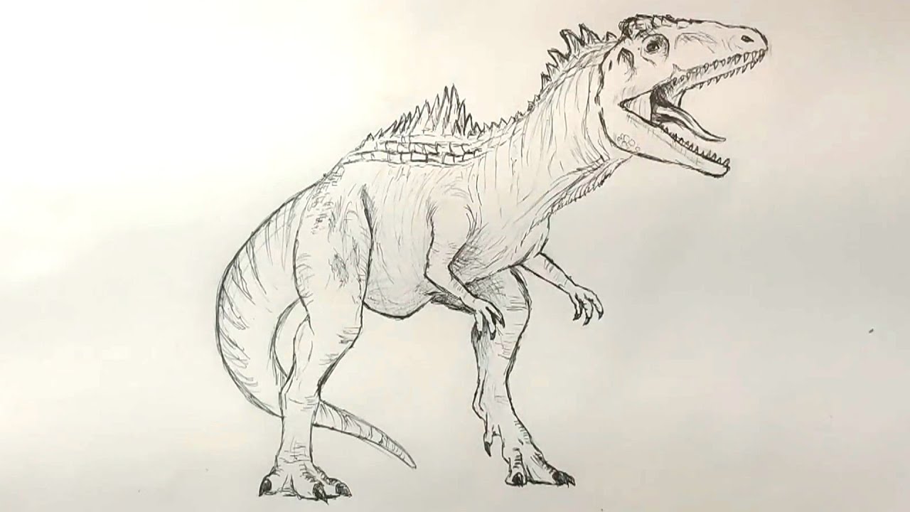 Como desenhar o Giganotossauro (Jurassic World Domínio)