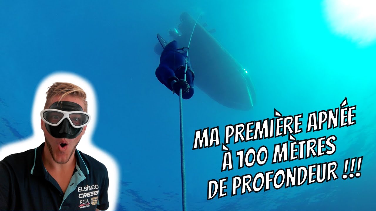 Ma première apnée à 100m de profondeur !!! (au masque + BTV)