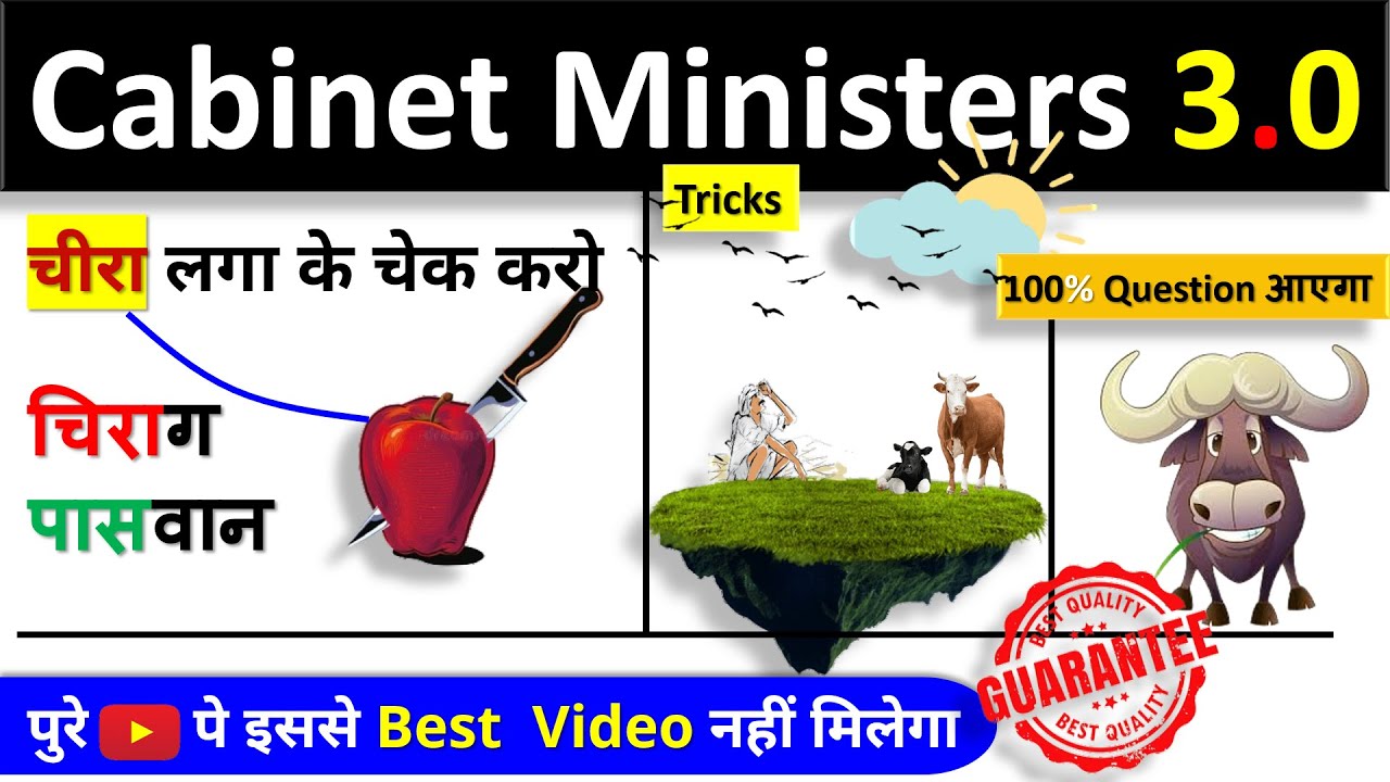 मोदी मंत्रिमंडल 2024 Mantri Mandal 2024 New Cabinet minister 2024 Gk trick in hindi Crazy GK Tricks