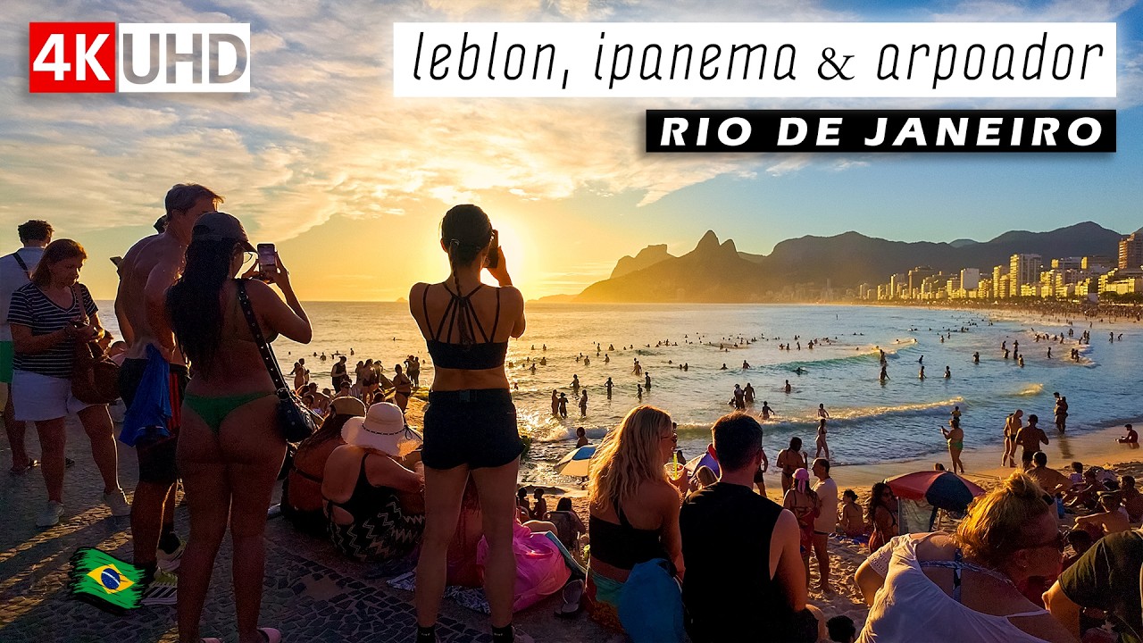 Leblon, Ipanema & Arpoador Full Boardwalk Walking Tour &mdash; Rio de Janeiro, Brazil 🇧🇷 2026 【 4K UHD 】