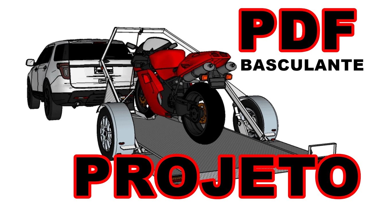PROJETO CARRETINHA BASCULANTE MOTO - Rampless motorcycle trailer - Motorradanhänger - NO RAMP NEEDED