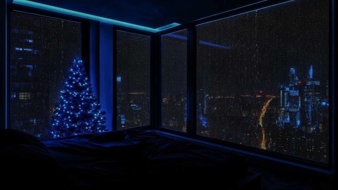 Gentle Rain Sounds Lull You into Deep Sleep | Peaceful City & Cozy Bedroom | Healing