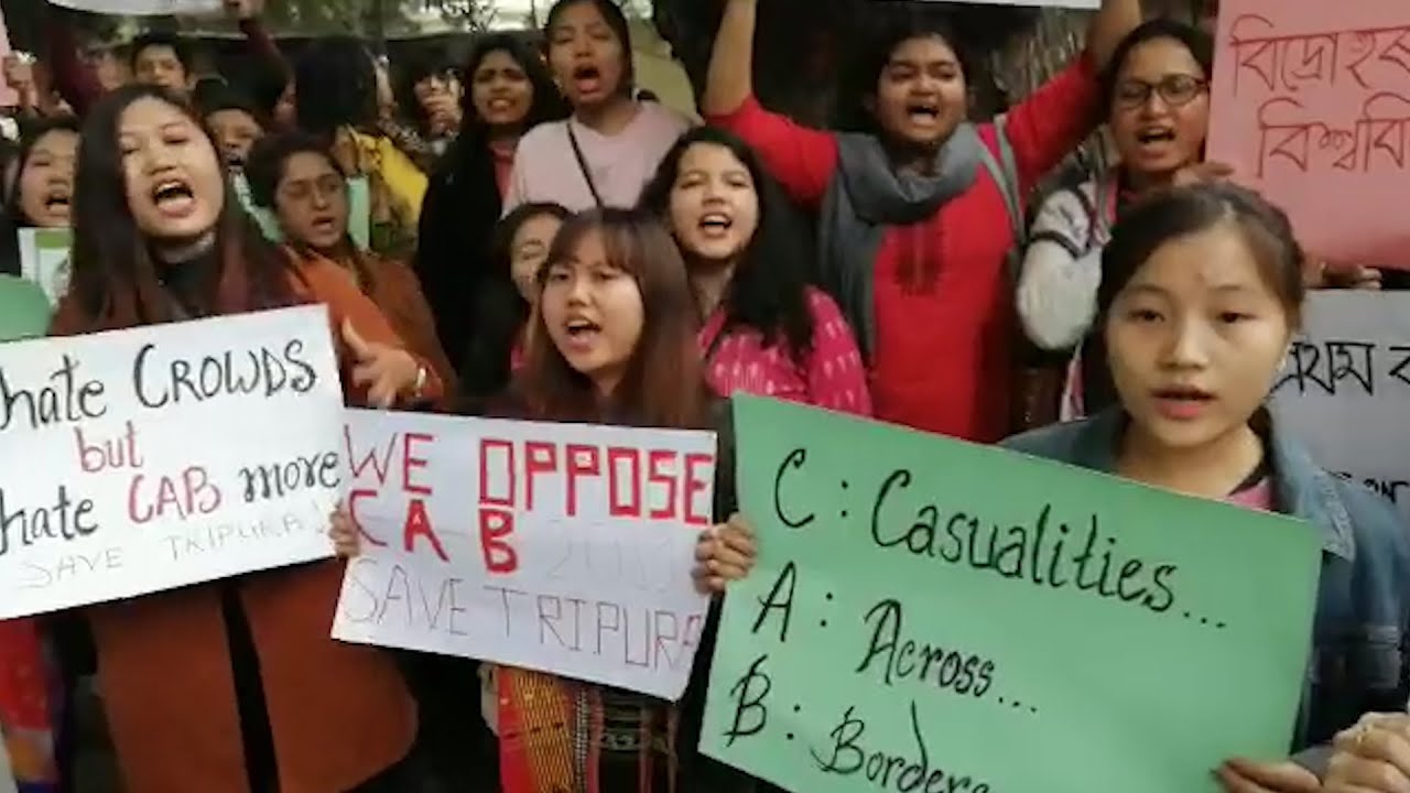 People from Northeast protesting in Delhi against contentious CAB