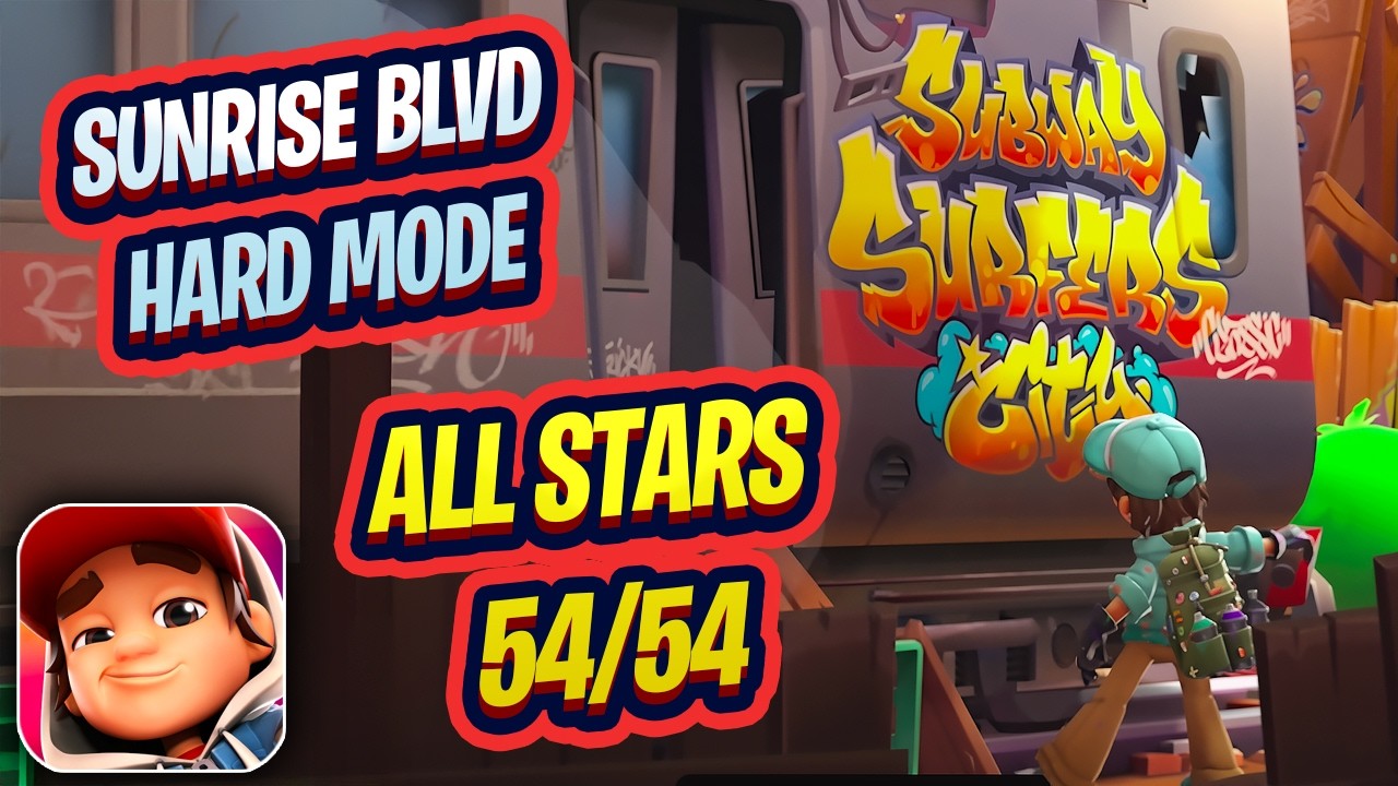 Subway Surfers City Sunrise BLVD Hard Mode All Stars (54/54)