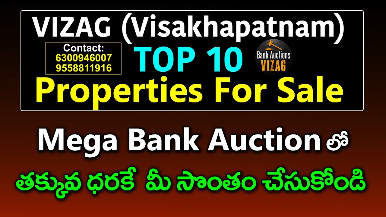 Vizag Top 10 Properties For Sale | Bank Auctions Vizag