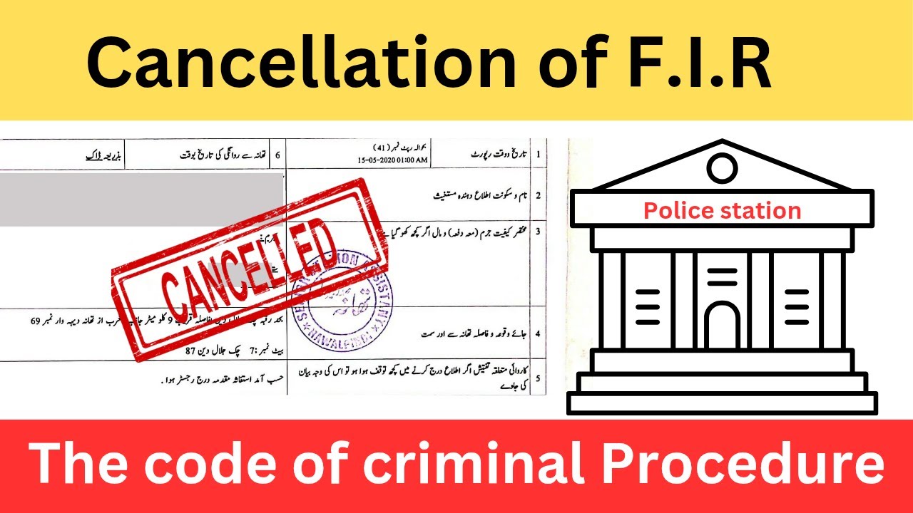 cancellation of FIR||grounds of cancellation of fir||criminal lecture