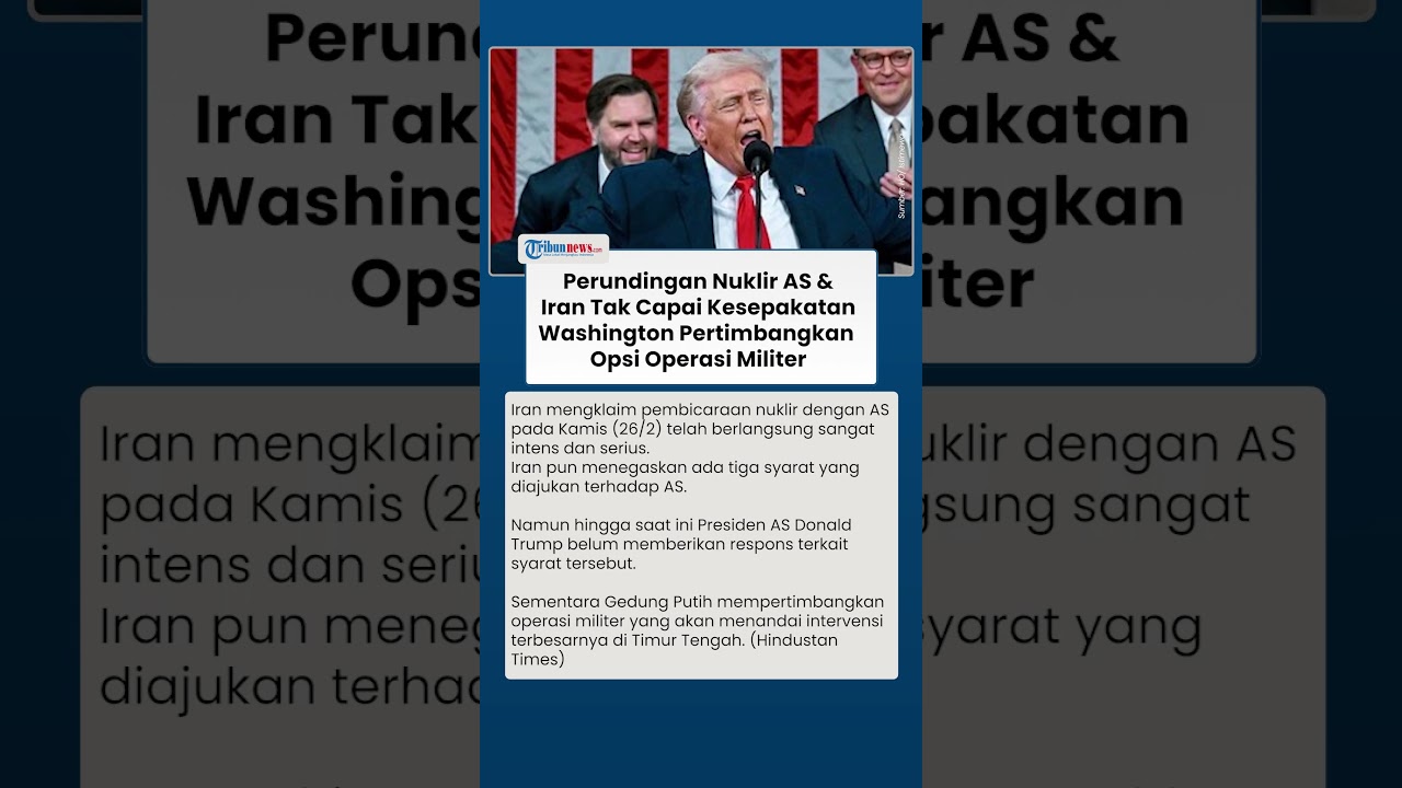 Perundingan Nuklir AS & Iran Tak Capai Kesepakatan, Washington Pertimbangkan Opsi Operasi Militer