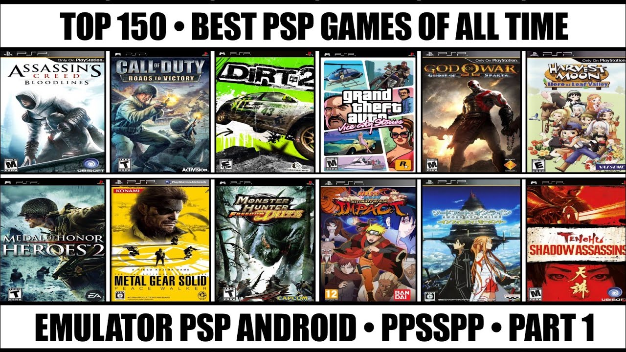 Top 150 Best PSP Games Of All Time | Best PSP Games | Emulator PSP Android / Part 1