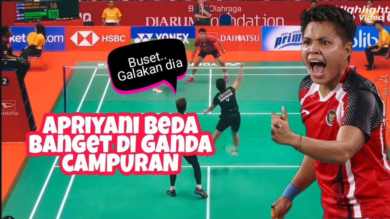 Seru! Aksi Apriyani Rahayu ketika Main Ganda Campuran | The Magician - Skills & Rallies