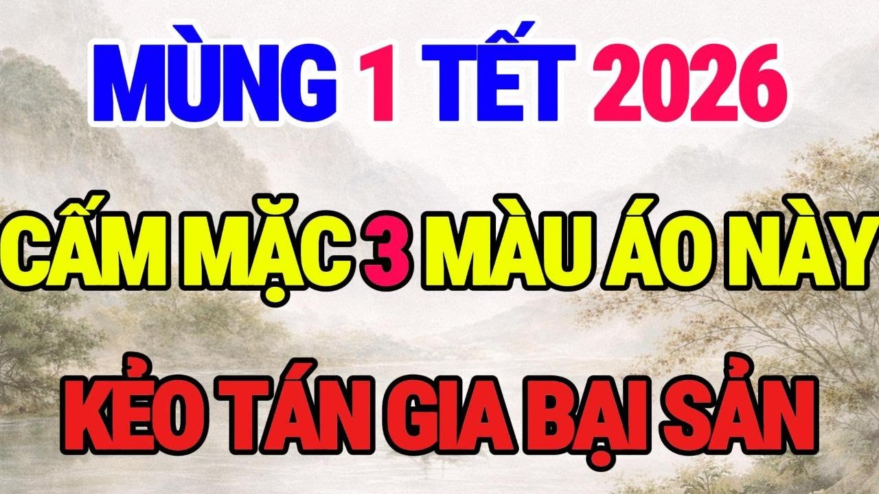 MÙNG 1 TẾT 2026 - TUYỆT ĐỐI CẤM MẶC ÁO 5 MÀU NÀY, KẺO MẤT HẾT TÀI LỘC, VỠ NỢ-LỤI BẠI!