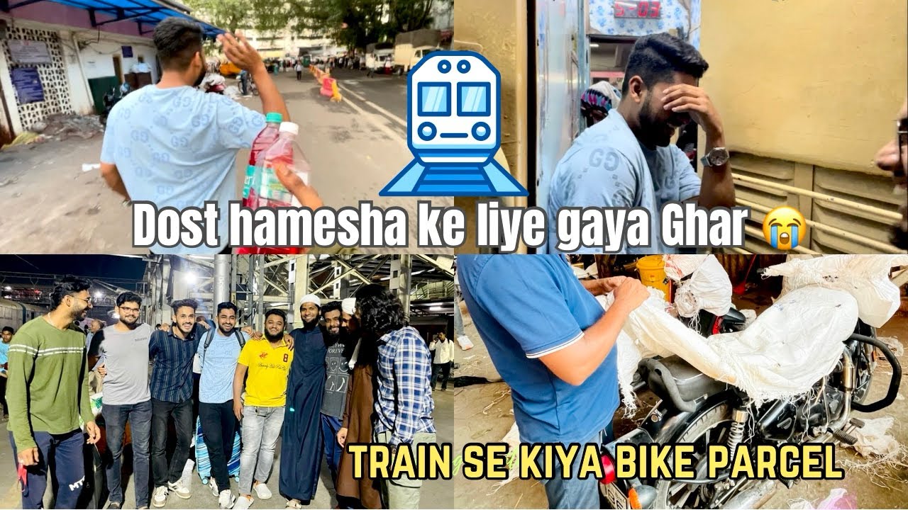 Train say kiya bike parcel 🚂 || Arshad Gaya ghar 🥹