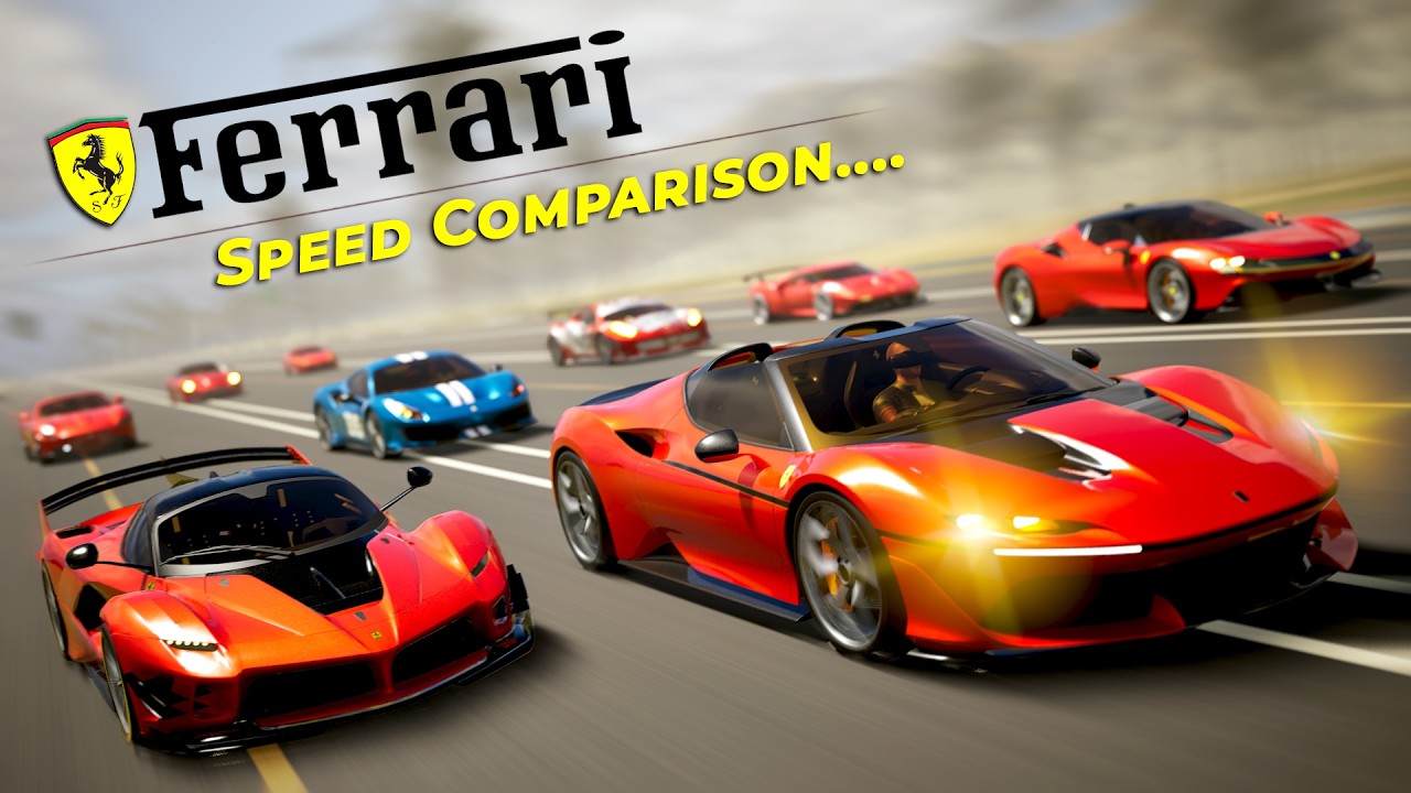 Ferrari Speed Evolution | Car speed Comparison