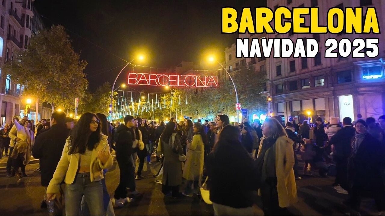 BARCELONA NAVIDAD 2025: Luces Navideñas en Gran Vía y Passeig de Sant Joan ✨ Christmas Lights