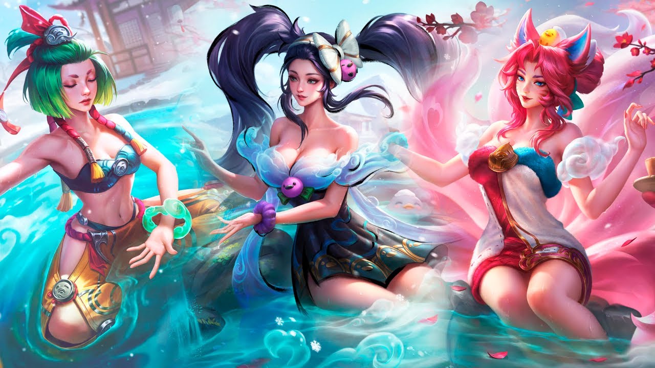 NEW Splash - Spirit Blossom Springs & More Chromas - League of Legends