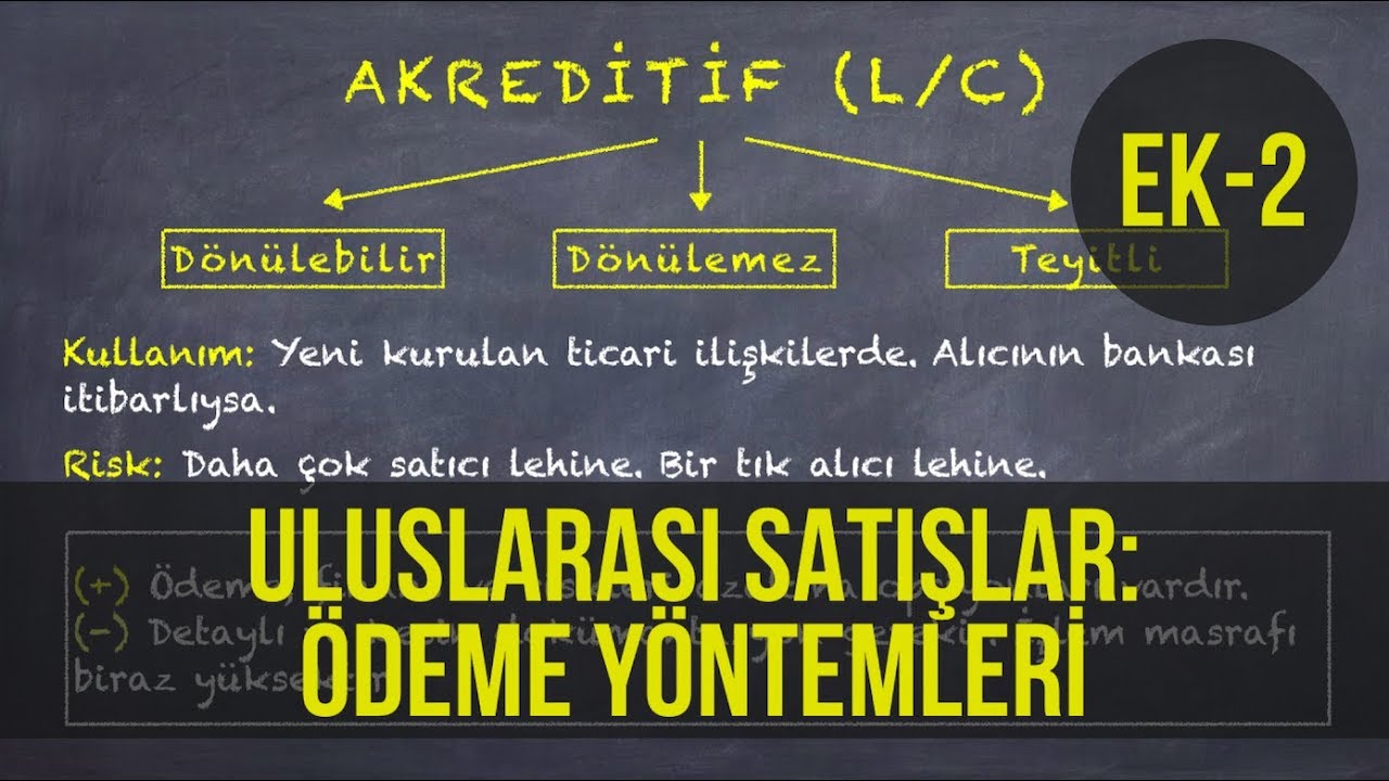 Uluslararası Satışlar: ÖDEME YÖNTEMLERİ [SWIFT, L/C, D/C, D/A, D/P, Açık Hesap]