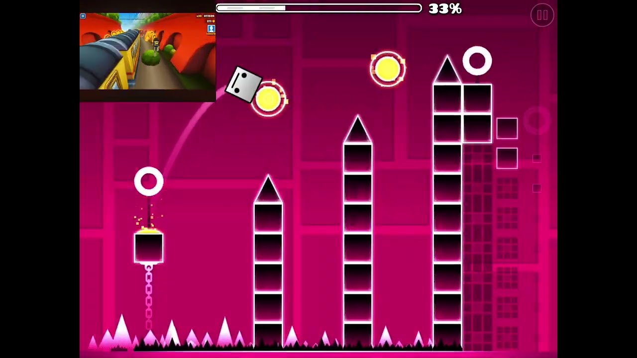 Beating Cycles on mobile! #games #videogames #geomertydash #mobile