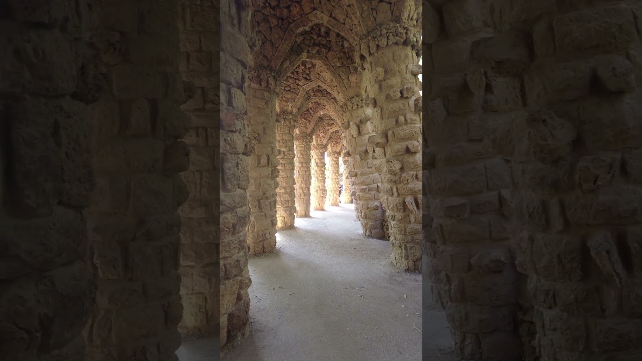 Columns in Gaudi Park, Barcelona