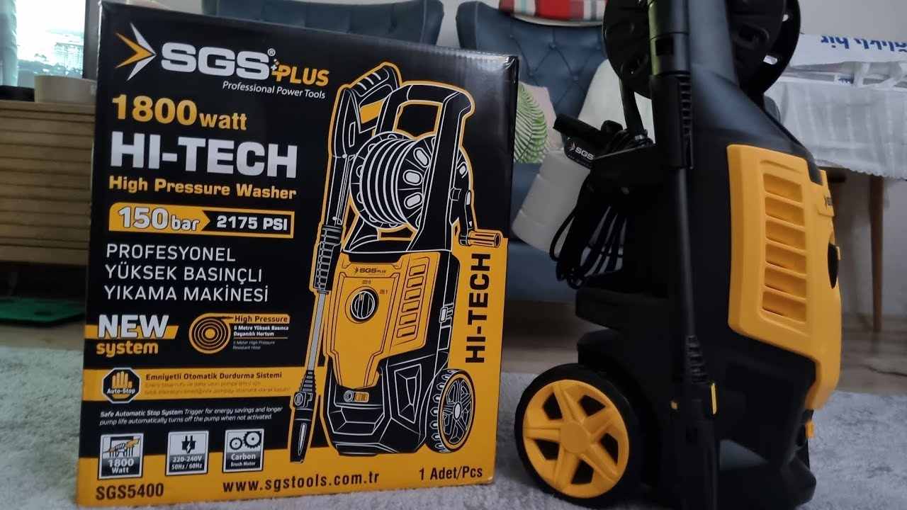 Bim 3 mayıs Sgs 5400 Basınçlı Yıkama Makinesi Kutu Açılımı ECS