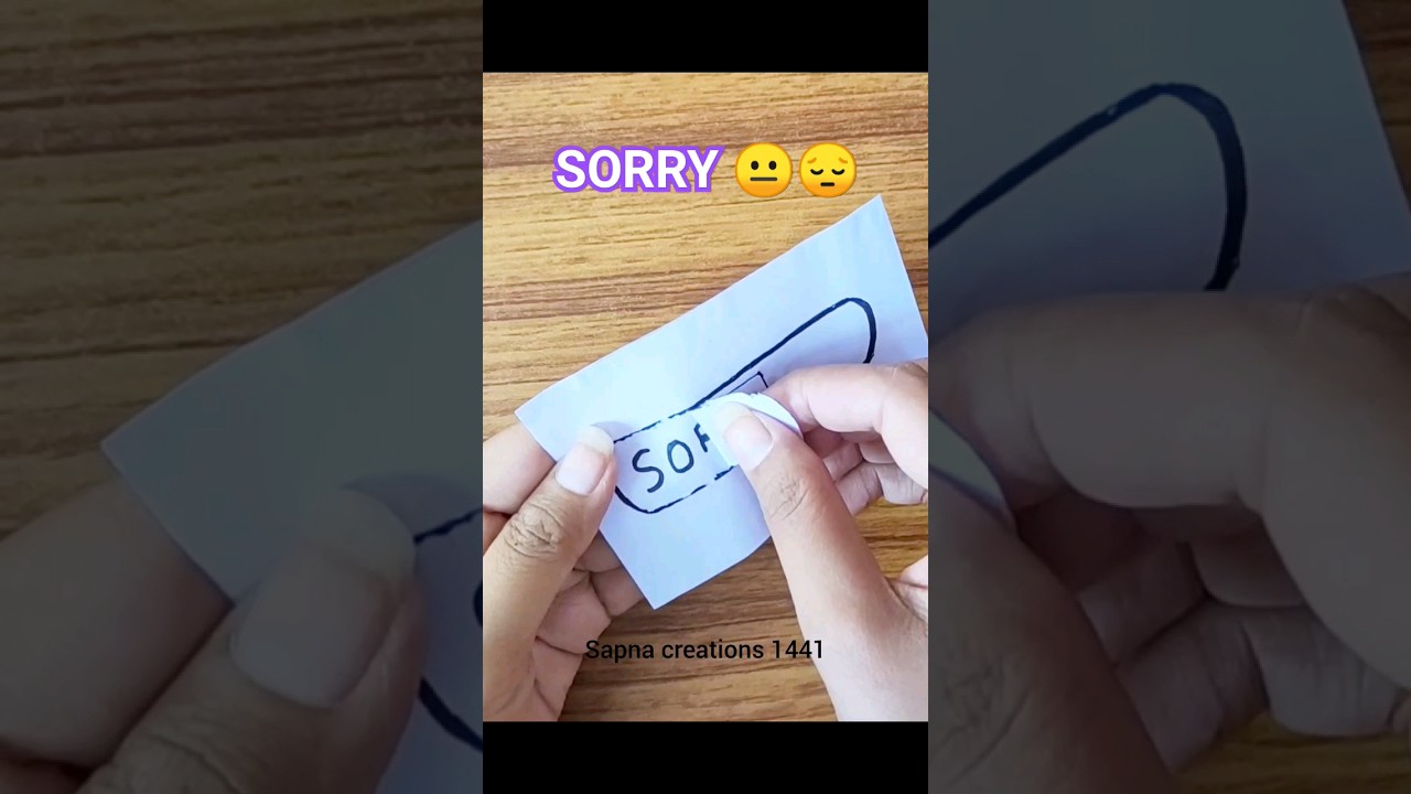 EASY WAY TO SAY SORRY 😔 /HOW TO MAKE EASY SORRY CARD IDEA 💡/2MIN SORRY CARD #youtube #youtubeshorts