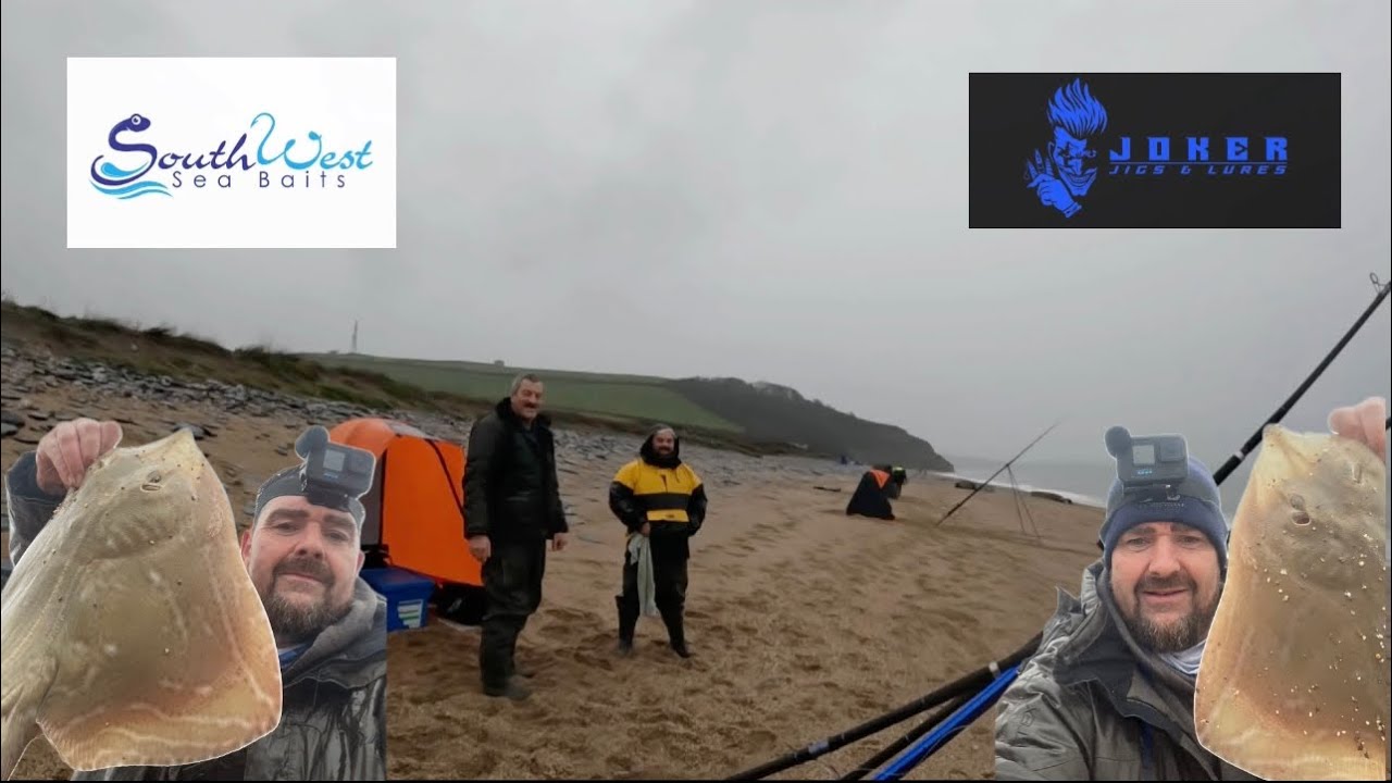 Braving a monsoon at Beesands Beach - Sea fishing UK