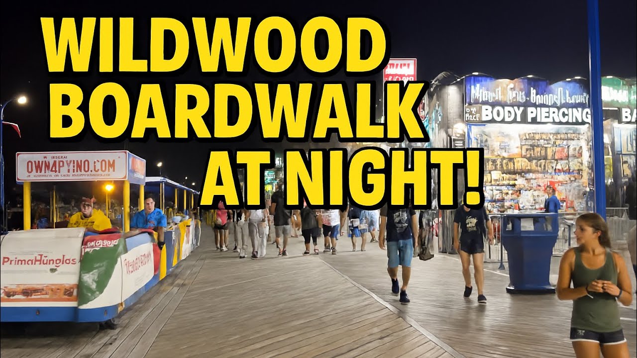 Wildwood NJ Boardwalk 2025 Morey's Piers Full Night Walkthrough!