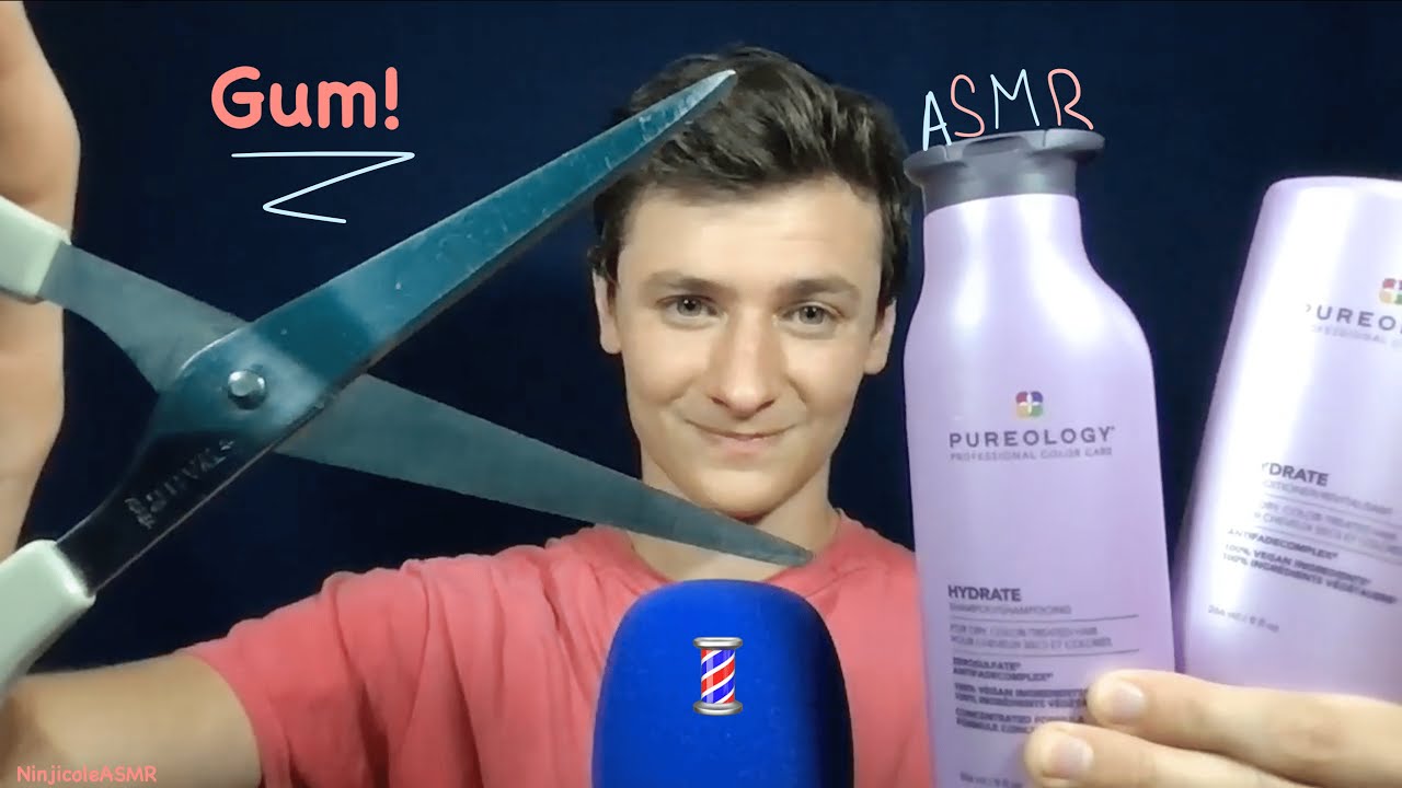 ASMR | Gum chewing Barber gives You a Haircut! | Barbershop Roleplay | Soft Spoken Ramble