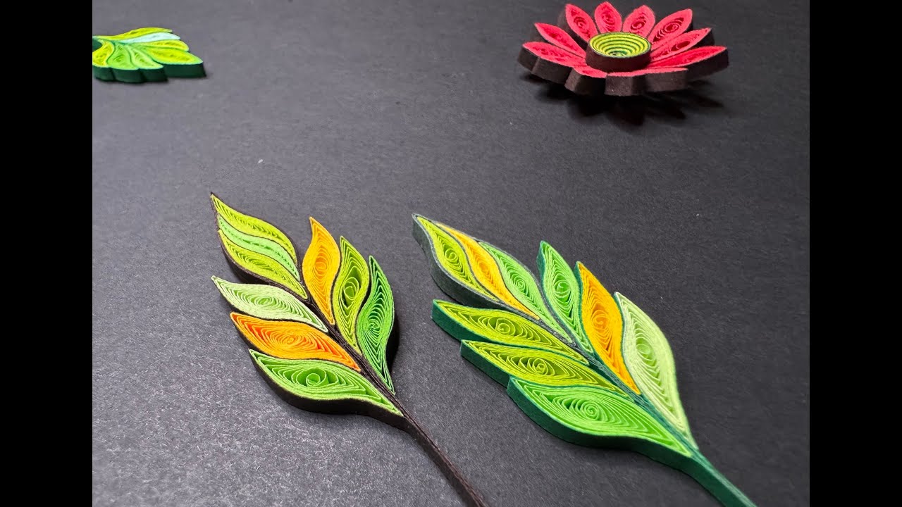 Quilling Beautiful Multicolored Leaves | Quilled Photo Frame Series - Episode 5