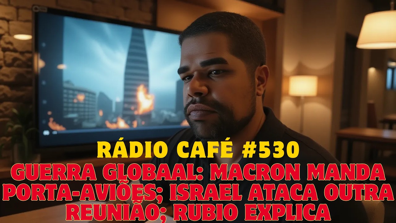 RÁDIO CAFÉ #530|Guerra gloBaal: Macron manda porta-aviões; Israel ataca outra reunião; Rubio explica