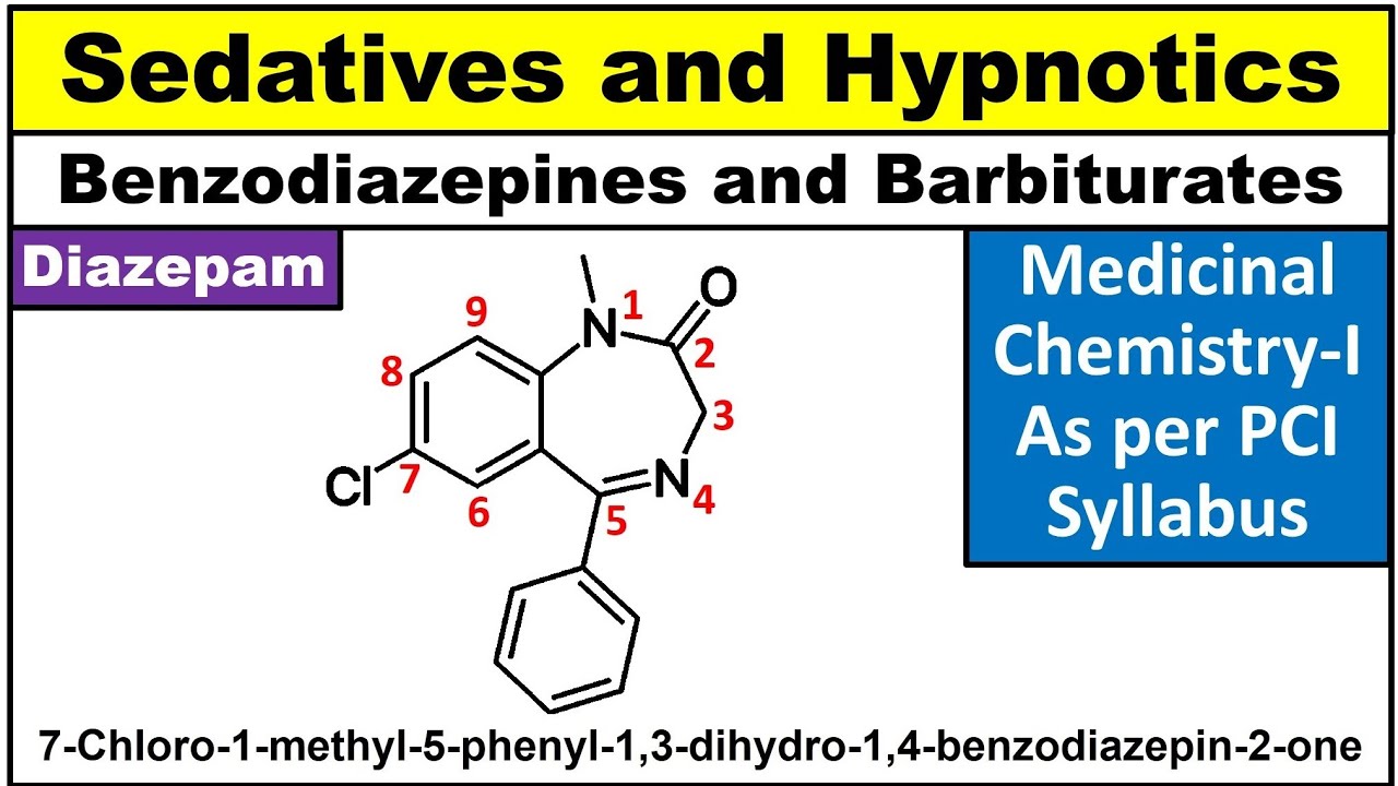 Sedatives and Hypnotics structure and IUPAC name Benzodiazepines Barbiturates