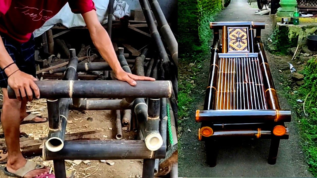 DIY | Proses Pembuatan Kursi Santai / Lincak Dari Bambu | DIY Handicraft From Bamboo