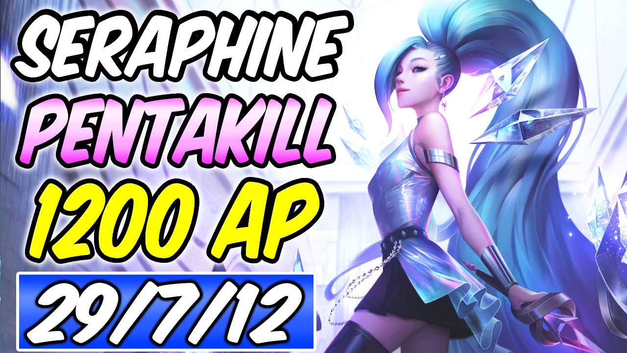 S+ 1200 AP SERAPHINE MID PENTAKILL 93% K.P - RIFTMAKER CONQUEROR BUILD & RUNES - | League of Legends