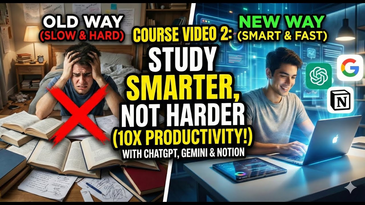 How to Study SMARTER with AI: 10x Your Productivity (ChatGPT, Gemini & Notion)| Video 2