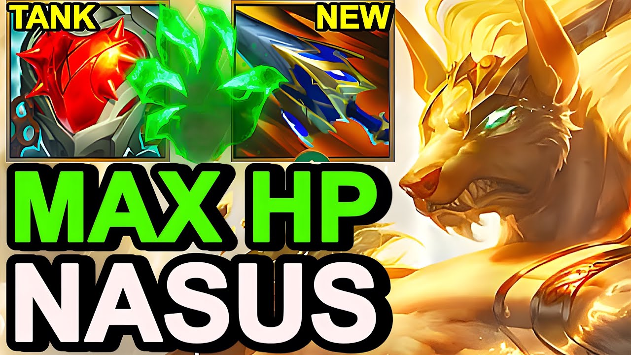 Wild Rift China Nasus Top - NEW ONE SHOT MAX TANK NASUS BUILD RUNES - Heartsteel Broken OP Item