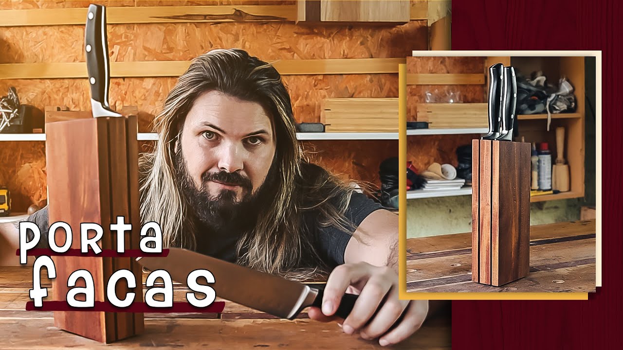 FIQUE MILION&Aacute;RIO com esse Porta Facas f&aacute;cil e barato de fazer | DIY KnifeHolder